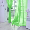 thumbnail image 5 of PALIFEUR Sheer Curtains 78.8 Inches Long 2 Panels Set, Transparent Window Curtains for Living Room Bedroom, Rod Pocket Voile Curtain & Drapes, Green, 31.5" x 78.8", 5 of 5