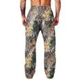 thumbnail image 7 of LTTVQM Men's Realtree Leaf Camo Wide Leg Pants Mountain Field Forest Camo Multi Side Slip Pockets Elastic Waistband Summer Outdoor Wide Leg Pants Brown L, 7 of 7