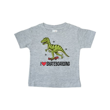 

Inktastic Skateboarding Dinosaur Gift Baby Boy or Baby Girl T-Shirt