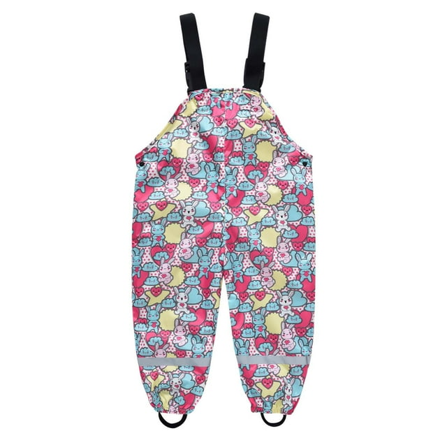 Pantalon de Pluie à Bretelles pour Enfants, Dessin Animé, pour Bébés Garçons et Filles, Pantalon d'Assaut pour Jouer dans l'Eau