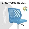 thumbnail image 5 of Ergonomic Home Office Desk Chair with Adjustable Height, Rolling Base, and Breathable Backrest, Blue, 5 of 8