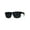 Black Yellow, variant on Kush Mens Rectangular Keyhole Sport Plastic Agent Sunglasses Black Blue