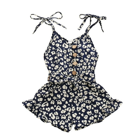 

DNDKILG Baby Toddler Girls V Neck Sleeveless Sundress Dress Summer Floral Dresses White 1Y-6Y 120