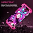 thumbnail image 2 of Casetego for iPhone 16E 5G Case,Glow In The Dark Cute Fashion Blue Crystal Butterfly,Heavy Duty Shockproof Protective Stylish iPhone 16E Phone Case For Women Girls Gifts,Rose Red Butterfly, 2 of 8