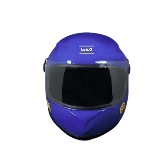 Casco Infantil  para Moto Bici Scooter Ajustable Lab.G Azul