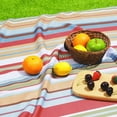 thumbnail image 3 of Stripe Tablecloth for Spring Summer, Striped Colorful Table Cloth for Fall Autumn, Waterproof Table Cover for Outdoor, Picnic, Camping, Kitchen, Dining Room, Multicolor, Rectangle 60 x 120 inch, 3 of 6