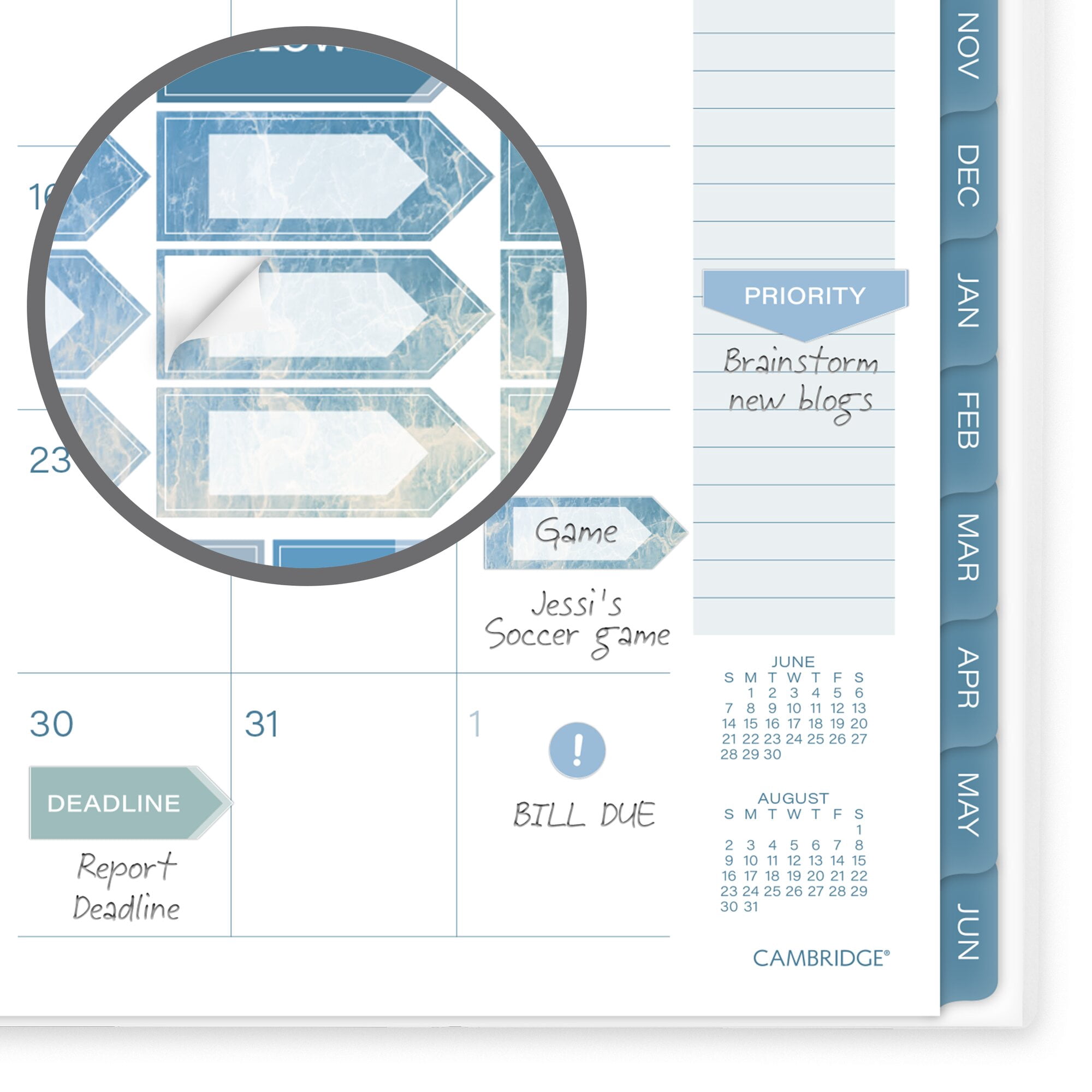 Mead Cambridge Oceana Academic 2026-2027 Weekly Monthly Planner Small 5 12 x 8