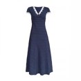 thumbnail image 5 of Women Lace Polka Dot Maxi Dress, Slim Fitted Waist Long Dress for Party and Daily Casual Wear, 5 of 5