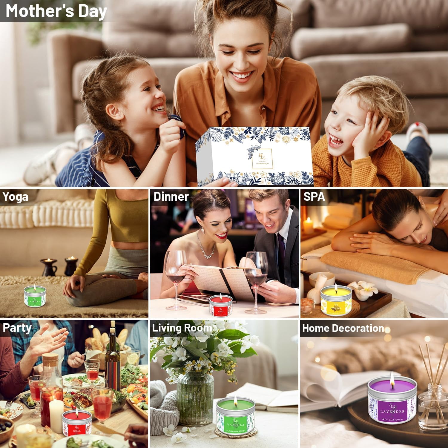 ETUOLIFE Candle Making Kit Creativity Soy Wax DIY for Adults Kids