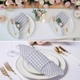 thumbnail image 2 of Purple Cloth Napkins, Grid Checkered Plaid Gingham Lattice Trellis Washable and Reusable Dinner Napkins Set of 8, Table Napkin for Kitchen Party Birthday Wedding Hotel Housewarming 20"x20", 2 of 8