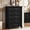 Black, variant on Buildhom Farmhouse 7-Drawer Dresser, 54" Wide Rustic Wood Chest with Roman Column for Bedroom, White