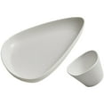 thumbnail image 2 of MasteelfCA 1 Set Shaped Salad Plate Irregular Porcelain Plates Food Storage Plate with Sauce Cup, 2 of 6