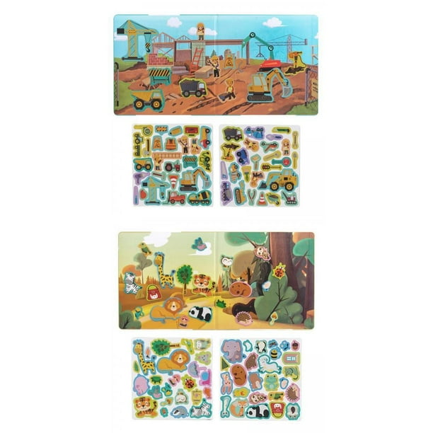 Rompecabezas de dibujos animados,juego de mesa magnético de madera rompecabezas niño,rompecabezas estilo libro varias escenas educación niño pequeño,Imanes tableros de juego interactivos Hugo Rompecabezas de dibujos animados