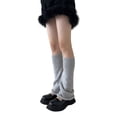 thumbnail image 5 of Liacowi Women Juniors Knitted Leg Warmers Flared Warm Knee Thigh High Long Socks Boots Cover, 5 of 5