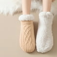 thumbnail image 4 of FAIWAD Toddler Fleece Knit Slipper Socks Unisex Boys Girls Warm Sherpa Lined Non Slip Indoor Floor Socks, 4 of 9