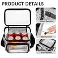 thumbnail image 5 of GYEUKHAM Insulated Reusable Lunch Bag Adult Large Lunch Box for Women and Men with Adjustable Shoulder Strap,Front Zipper Pocket and Dual Large Mesh Side Pockets,Clear, 5 of 8