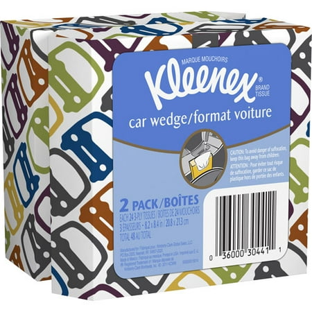 Kleenex Car Wedge Tissues, 24 sheets (Pack of 6)