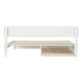 thumbnail image 4 of Wesley King Wood Platform Bed with Panel Footboard and Twin XL Trundle in White, 4 of 5