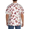 thumbnail image 3 of Yiaed Different Meat Print Mens Casual Wrinkle Free Shirts Short Sleeve Button Down Summer Stretch Dress Shirt-Medium, 3 of 5