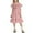 Pink, variant on REDARER Girls Smocked Square Neck Floral Embroidered Flutter Sleeve Tiered Ruffle Dress Casual Spring Summer Party Outfit,9-10 Years