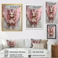 thumbnail image 4 of Designart "Angelic Portrait Gold and Pink" Fashion Canvas Wall Art - Glam Gold Woman Bedroom Canvas Wall Art, 4 of 6