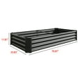 thumbnail image 2 of Miniyam 6×3×1ft Metal Raised Garden Bed, Rectangle Raised Planter for Flowers Plants, Vegetables Herb, Black, 2 of 7