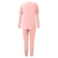 thumbnail image 4 of XIAOCHA Women Solid Print Tracksuit Long Sleeve Jogger Pants Loungewear, 4 of 5