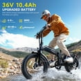 thumbnail image 4 of Electric Bike for Adults, Peak 1000W Motor Electric Bicycle, 20" Fat Tire E-Mountain Bike, 10.4Ah Battery UL2849, App Control, 4 of 7