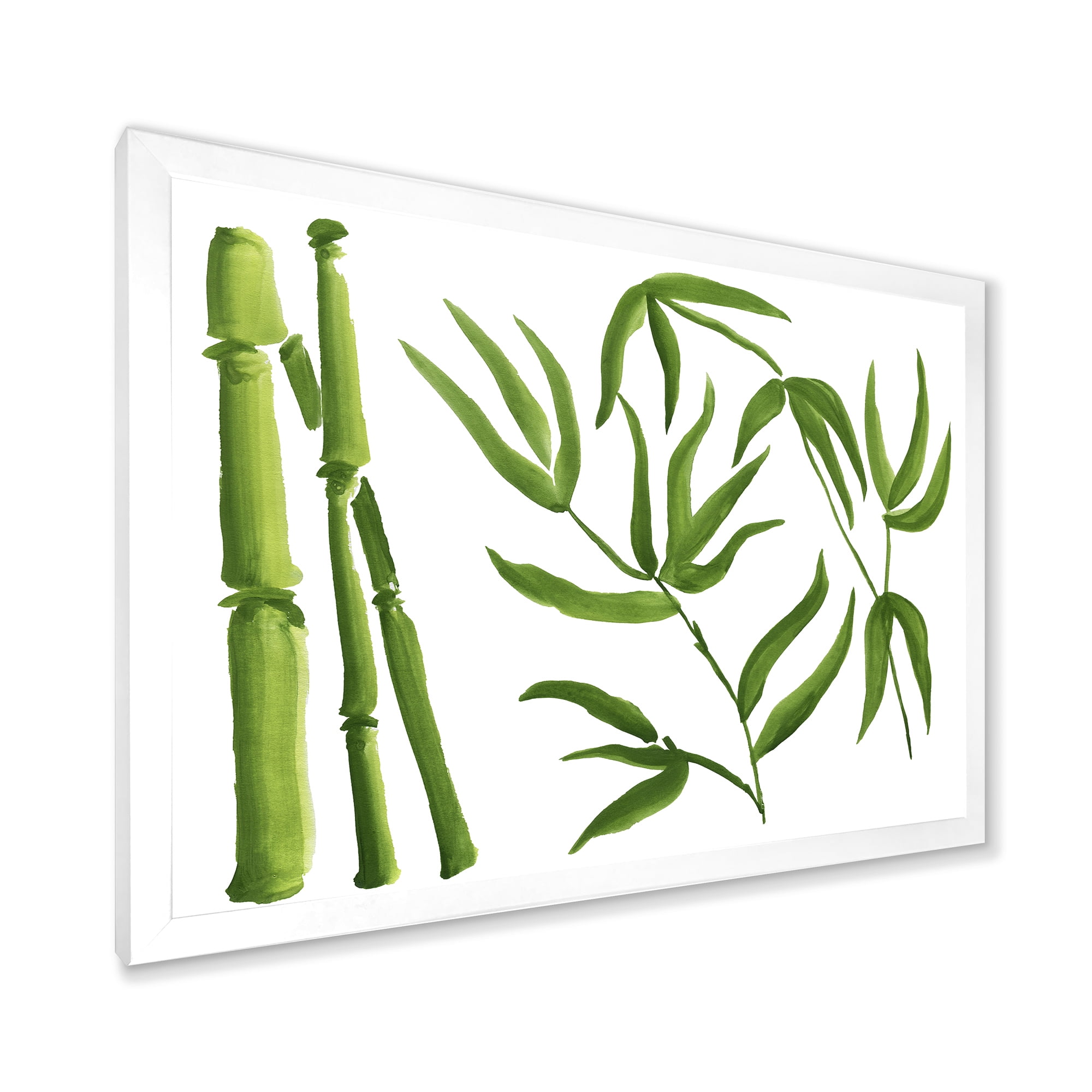 Designart 'The Forest of Bamboo Branches IV' Tropical Framed Art Print