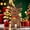 Christmas deer + Building block Hammer, variant on Santa Claus Building Block Assembly Toy 3D Model Ornament, DIY Handmade, Suitable for Party Gifts