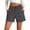 #Gray, variant on Womens Shorts with Pockets Trendy Elastic Waist Drawstring Denim Shorts Relaxed Mid-Thigh Length Jeans for Women Comfort Stretch Solid Color Summer Shorts M