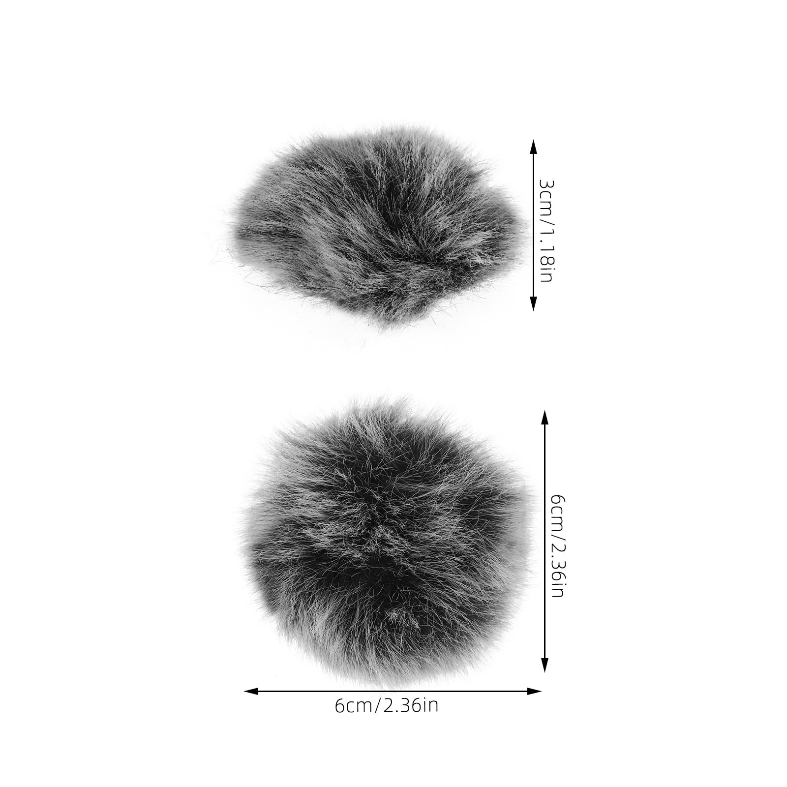 Luxshiny Wind Muff Artificial Fur Mic Windscreen Cover 1Pack