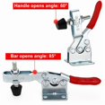 thumbnail image 3 of 4Pcs Toggle Clamp Horizontal Toggle Clamp GH-201-B Horizontal Lever Clamp Quick Release Toggle Clamp NPTERBL, 3 of 5