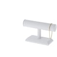 thumbnail image 2 of Plymor White Faux Leather T-Bar Bracelet Display Stand, 7.5" W x 5" H (Pack of 3), 2 of 2