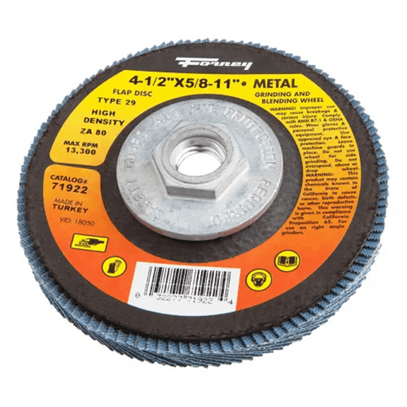 Forney 80g Blue Zir Flap Disc 71922