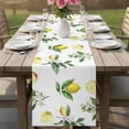 thumbnail image 4 of Yellow Lemon Summer Table Runner 108 Inches, Farmhouse Tropical Fruit Watercolor Bed Runner Dresser Scarves Tabletop for Indoor Outdoor Parties/Ceremony/Banquet, 13"x 108", 4 of 9