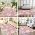 thumbnail image 4 of Area Rugs 4'x6'. Pink Starfish Coastal Carpet Runner Indoor Outdoor Rugs Home Decor Aesthetic, Nautical Summer Ocean Abstract Art Non Slip Mats Washable Accent Rug for Living Room Bedroom, 4 of 8