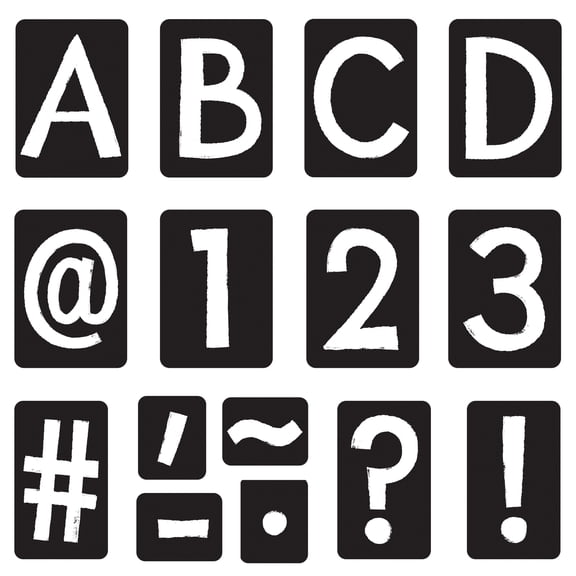 TREND Black 4" Tiles Uppercase Ready Letters, 150 Pieces