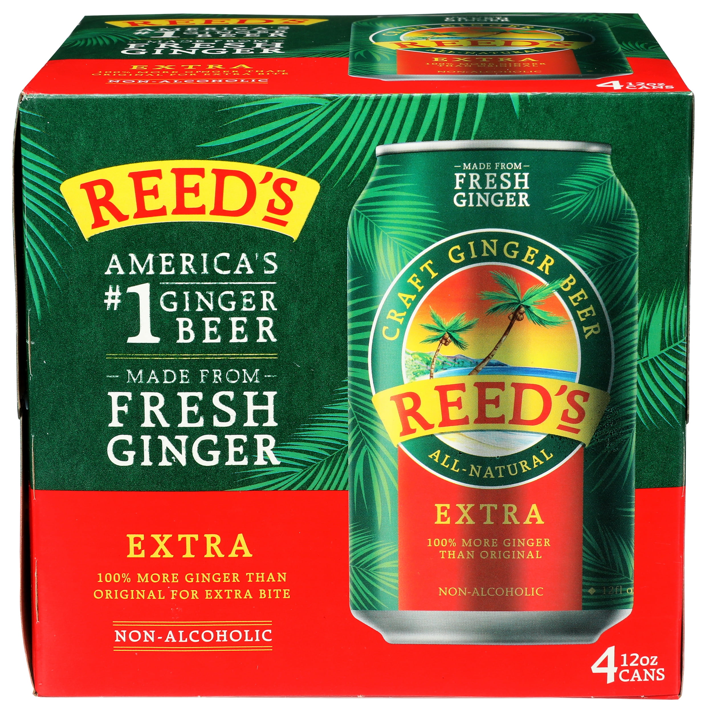 Pack of 6, Reeds Extra Ginger Beer, 48 fl oz