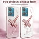 thumbnail image 3 of KADEM For Motorola Edge 40 Neo 5G Case Dragonfly Kickstand TPU Flowers Glitter Phone Cover - Purple, 3 of 5