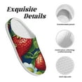 thumbnail image 5 of Wukai Strawberry2 Print Women's Indoor Bedroom Slipper Slip On Shoes, Unisex House Shoes with Anti-Skid Sole for Men, Gift for Women Men-46/47, 5 of 7