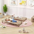 thumbnail image 2 of Costway Pack of 6 Kids Stackable Naptime Cot 52" L x 23" W Daycare Rest Mat Coffee, 2 of 10