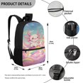 thumbnail image 5 of Uourmeti Rainbow Salamander Pattern Smooth Zipper Bookbag, 17 Inch Durable Polyester Travel Backpack High Quality School Backpack for Adults, 5 of 6