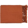thumbnail image 1 of Artistic Weavers Tanner Solid Knit Hand Woven 50" x 60" Throw, Pumpkin, 1 of 1