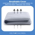 thumbnail image 2 of Delta Children Breathable Crib Mattress Pad Cover - 100% Breathable Mattress Pad Cover for Cribs - Elastic Edges for Secure, Universal Fit - Machine Washable - 1 Pack, Blue, 2 of 9