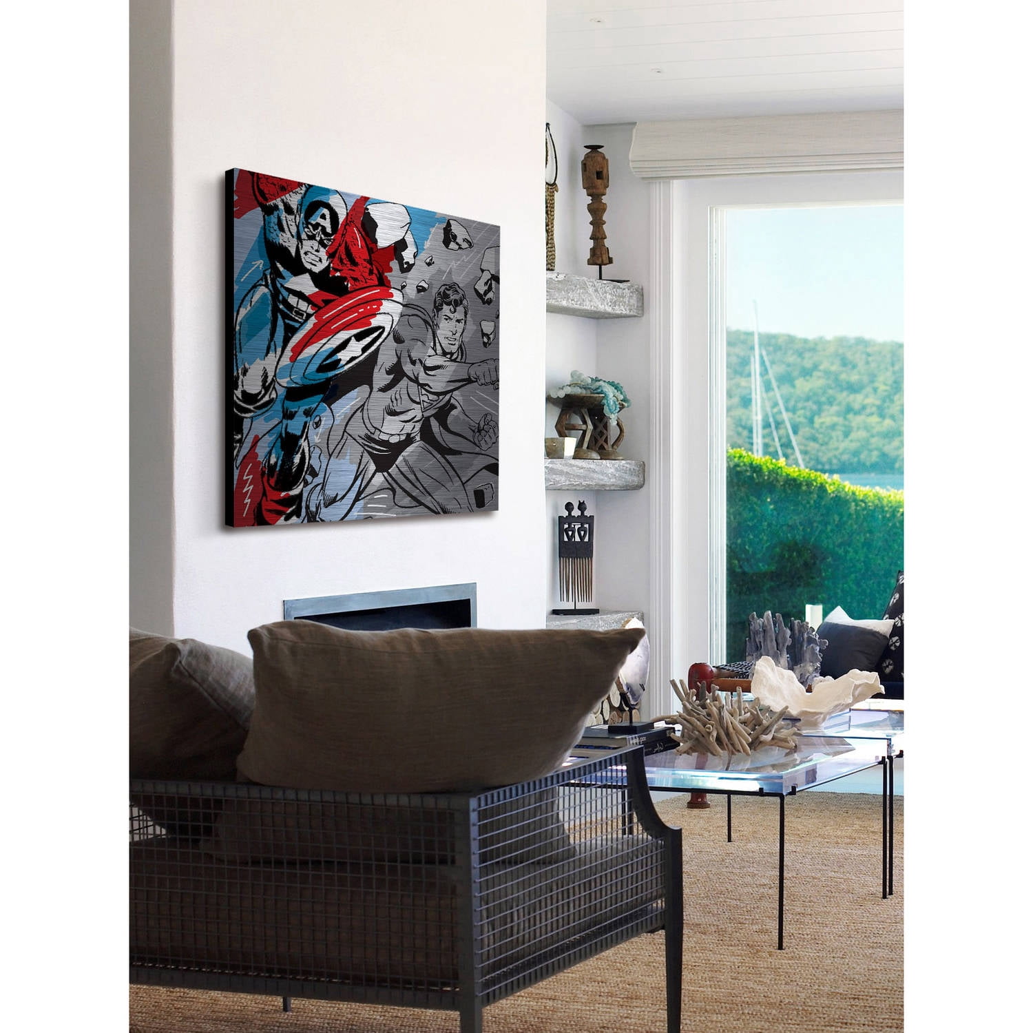Marmont Hill "Versus" by Josh Ruggs Painting Print on Brushed Aluminum