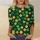 thumbnail image 2 of Camiseta de Moda de Cuello Redondo Impresa para Casual, Fiesta, Trabajo Y Vacaciones, 2 of 5