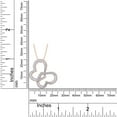 thumbnail image 5 of Adorable 1/4 CT TW Lab Grown Diamond Butterfly Necklace Pendant For Women Lab Diamonds In 14K Rose Gold Plated 925 Sterling Silver Accompanied By 18" Rope Chain (GH/SI, 0.25 Cttw), 5 of 6
