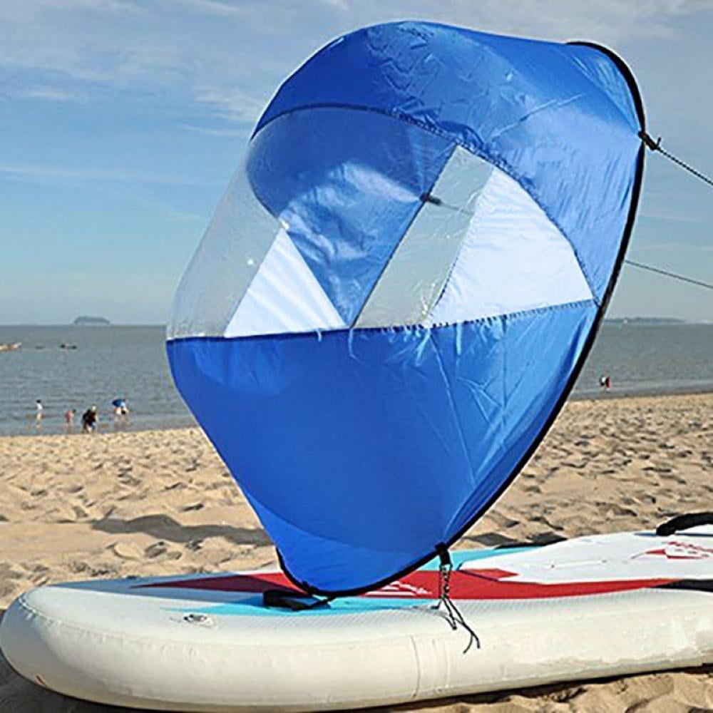 Wind Sail, PVC Foldable Board Wind Sail with Transparent Window for Kayak  Canoes Inflatables Boats 