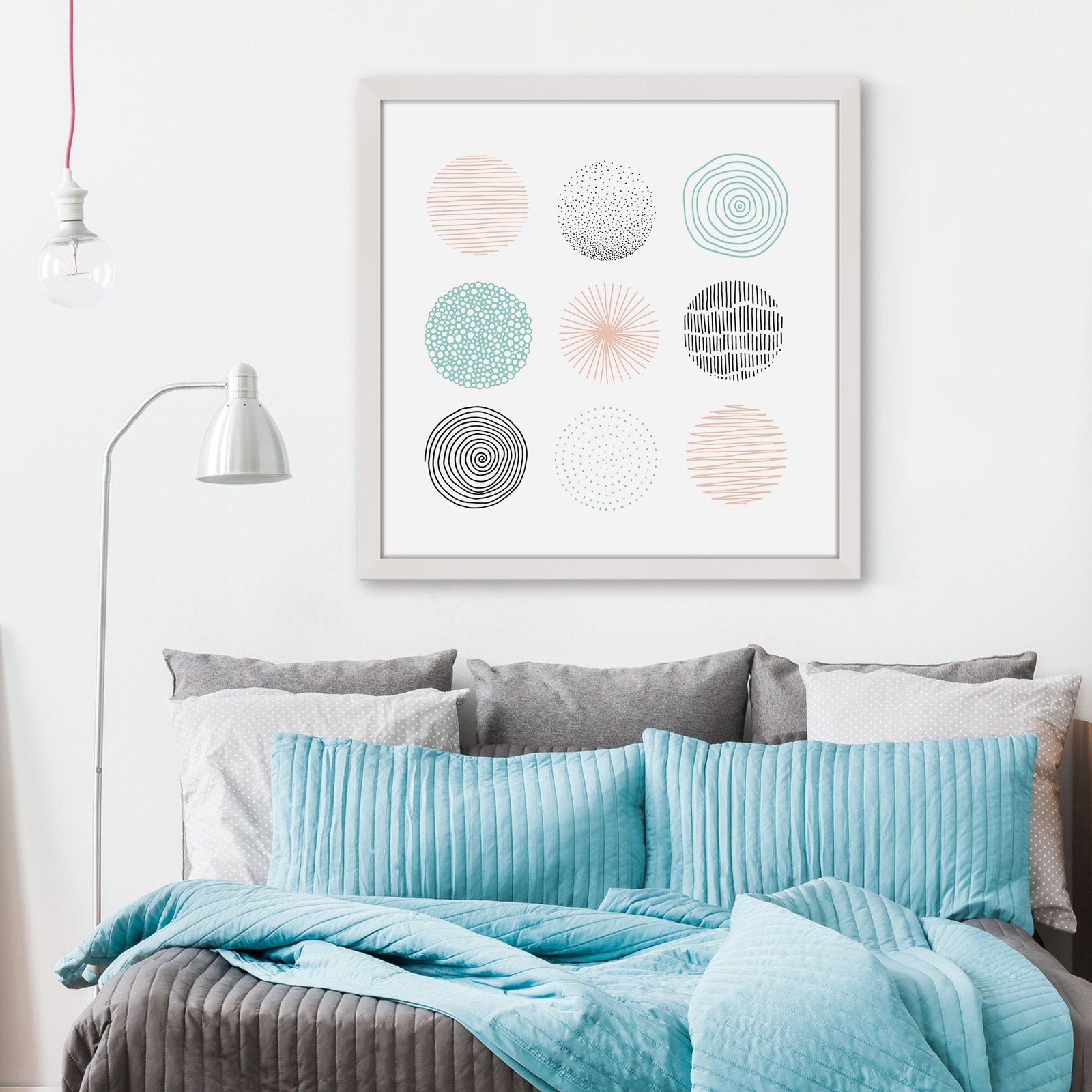 Marmont Hill "Circles in Patterns" by Shayna Pitch Framed Painting Print